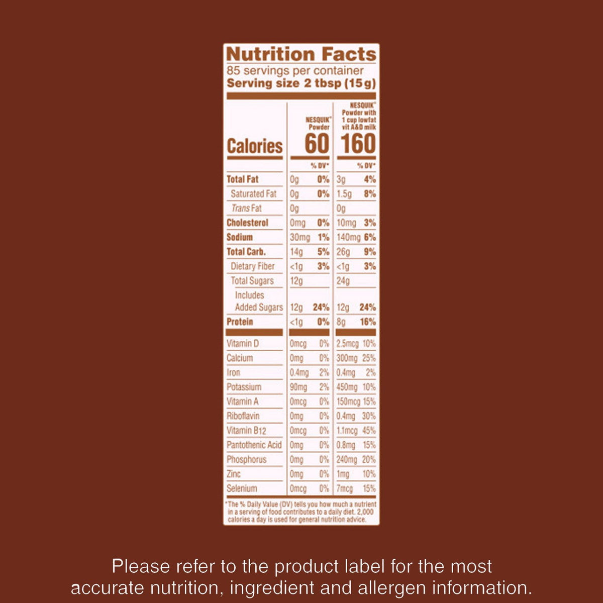 Nesquik Chocolate Powder Drink Mix 44.9 oz.