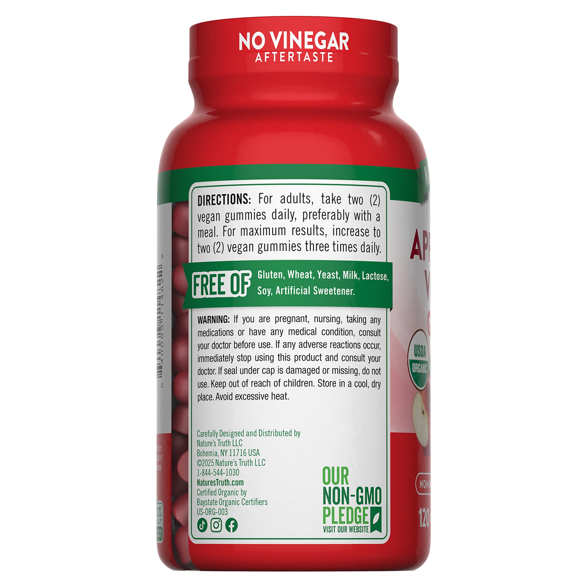 NATURE'S TRUTH ORGANIC APPLE CIDER VINEGAR 500MG 120 GUMMIES