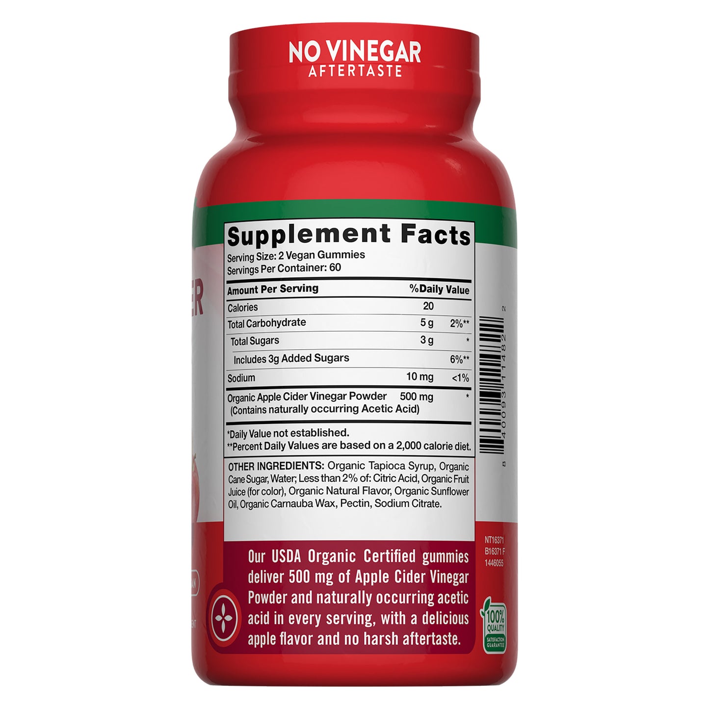 NATURE'S TRUTH ORGANIC APPLE CIDER VINEGAR 500MG 120 GUMMIES