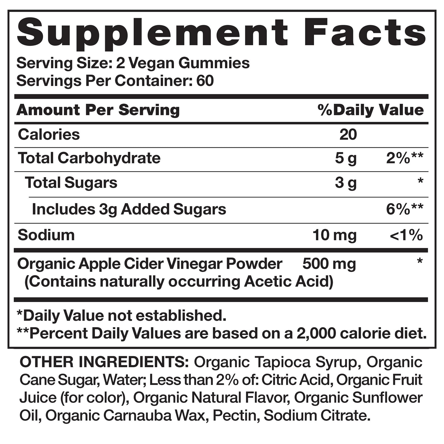 NATURE'S TRUTH ORGANIC APPLE CIDER VINEGAR 500MG 120 GUMMIES