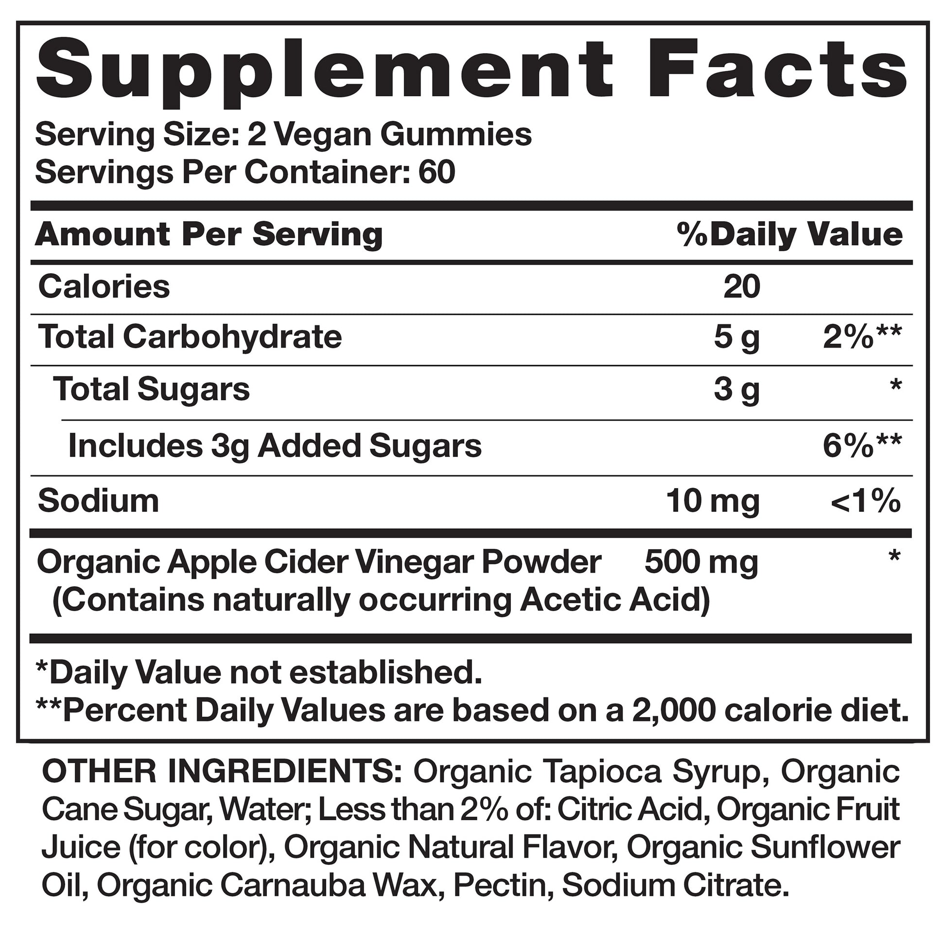 NATURE'S TRUTH ORGANIC APPLE CIDER VINEGAR 500MG 120 GUMMIES