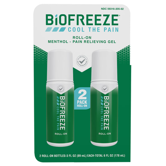 BIOFREEZE TOPICAL PAIN RELIEVER 2X3 OZ. ROLL ON
