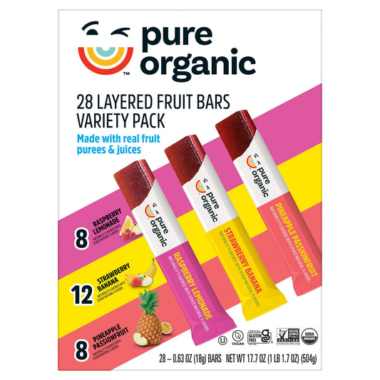 PURE ORGANIC LAYERED FRUIT BAR 28/.63 OZ