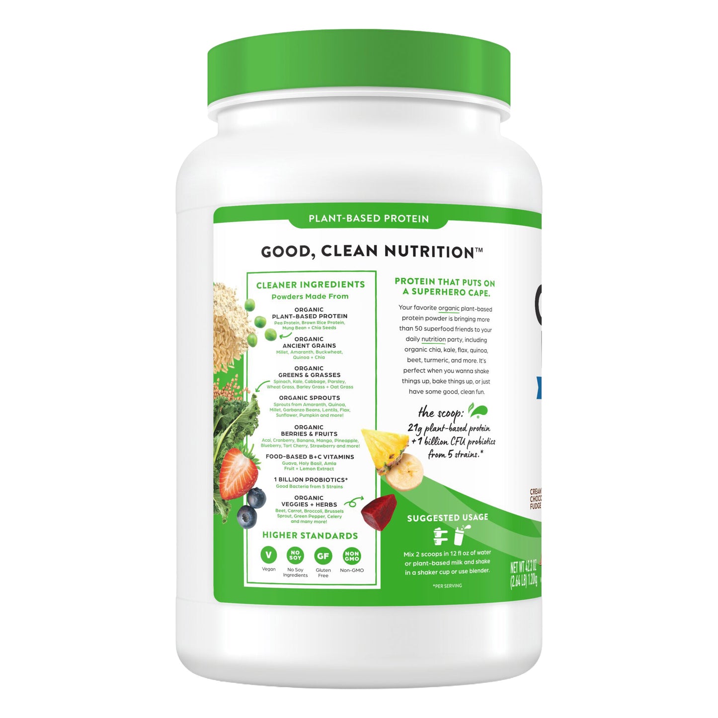 ORGAIN PROTEIN & SUPERFOODS CHOCOLATE, 2.64LBS
