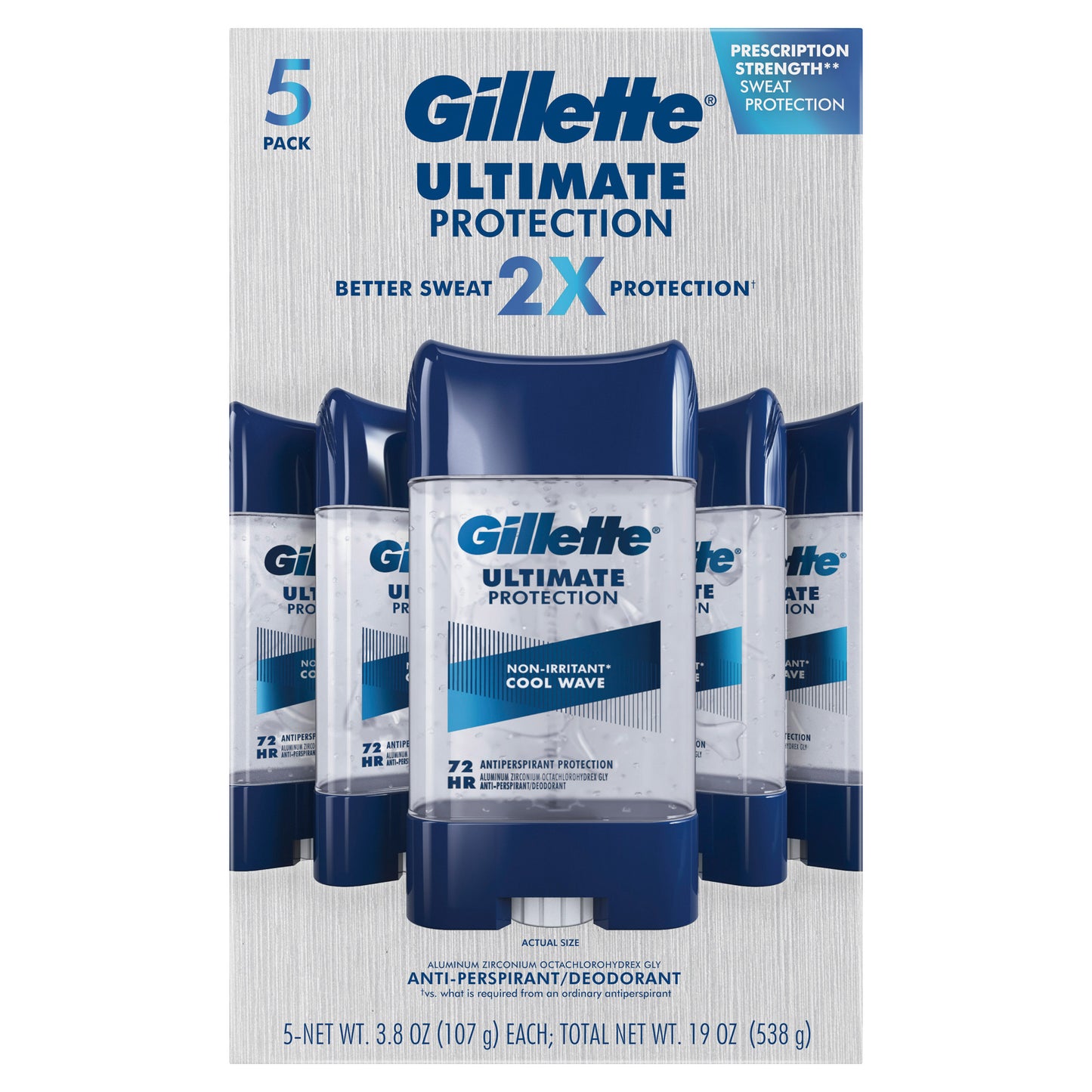 GILLETTE ULTIMATE PROTECTION CLEAR GEL APDO 5/3.80Z