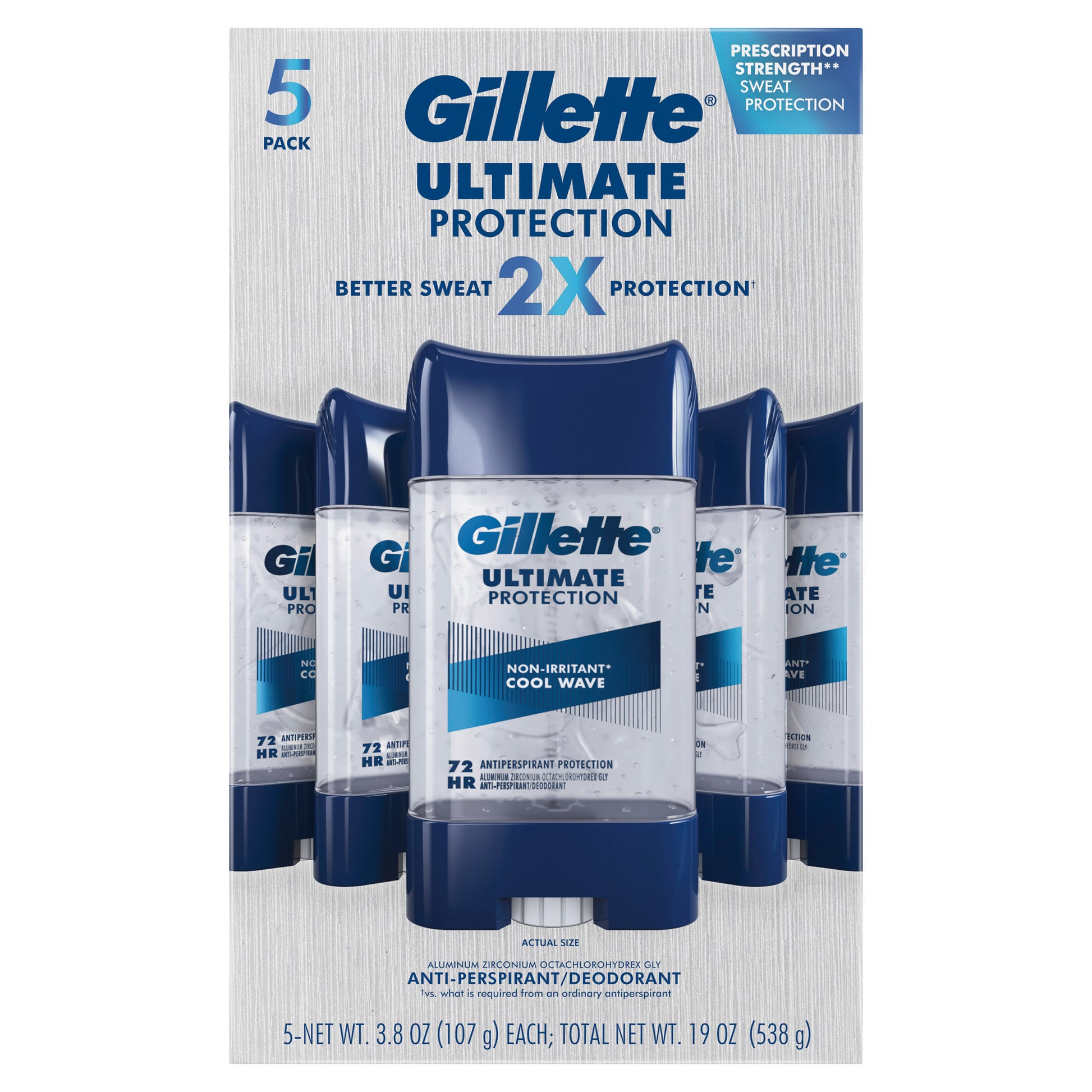 GILLETTE ULTIMATE PROTECTION CLEAR GEL APDO 5/3.80Z