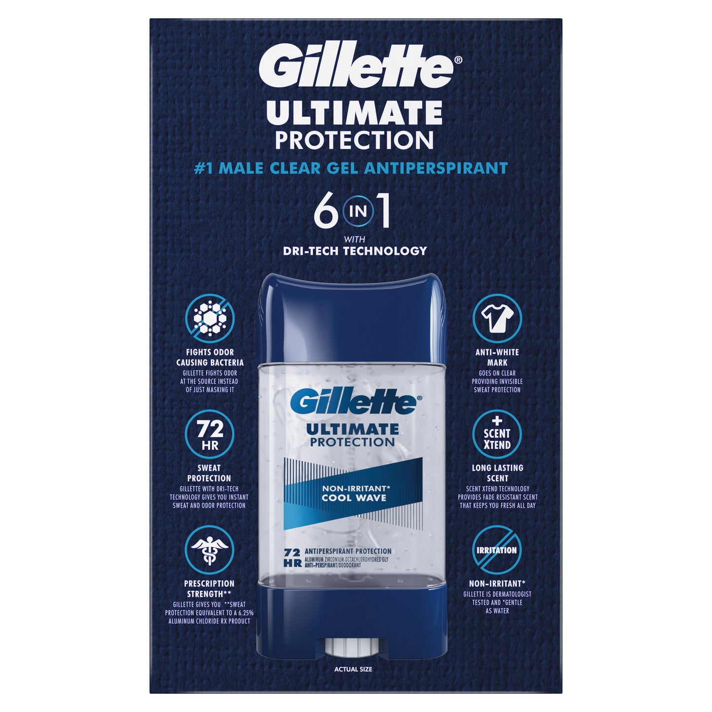 GILLETTE ULTIMATE PROTECTION CLEAR GEL APDO 5/3.80Z
