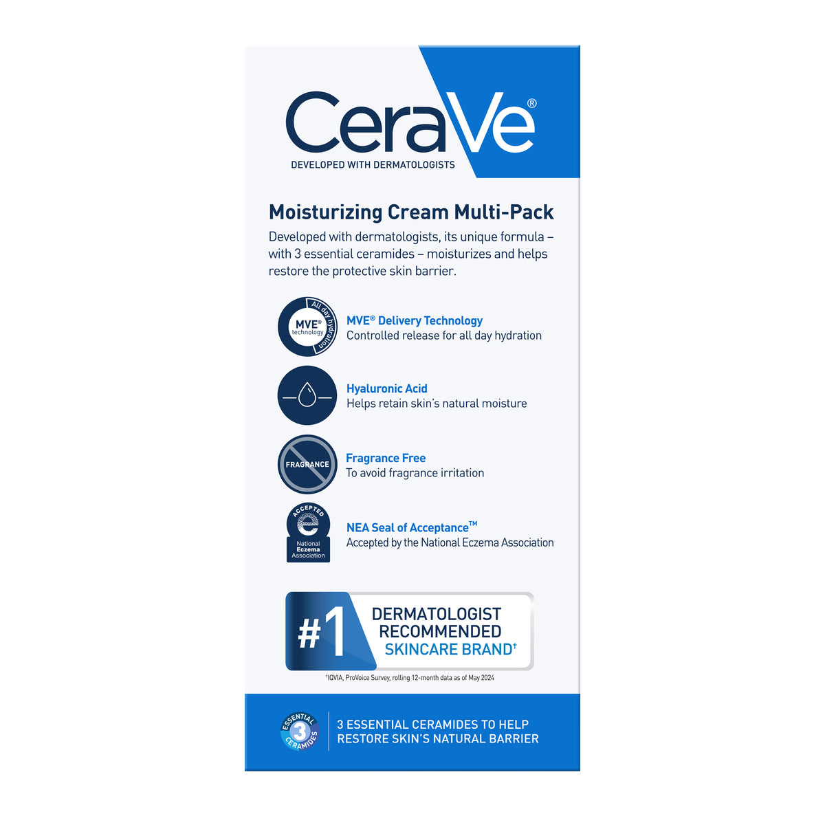 CERAVE MOISTURIZING CREAM 2-PACK, 16 OZ