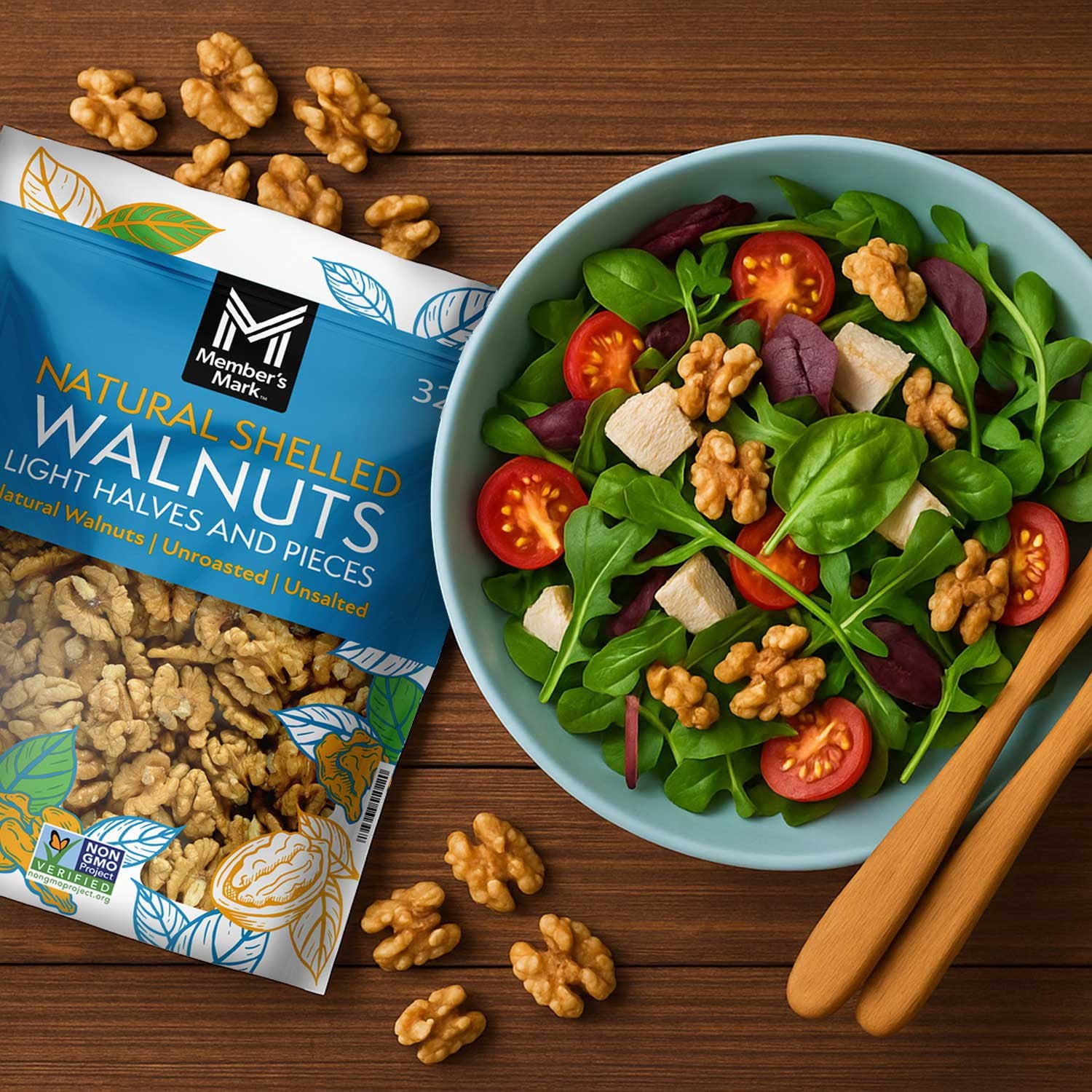 Members Mark Halves & Pieces Walnuts, 32 oz.