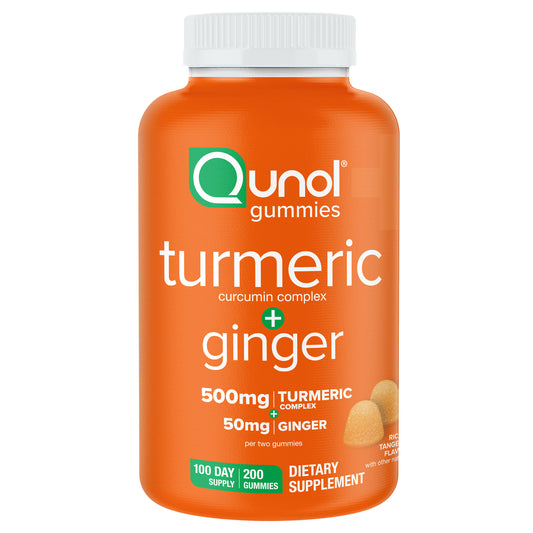 QUNOL TURMERIC PLUS GINGER GUMMIES 500MG 200CT