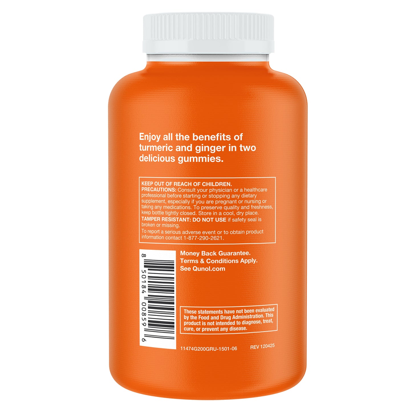 QUNOL TURMERIC PLUS GINGER GUMMIES 500MG 200CT