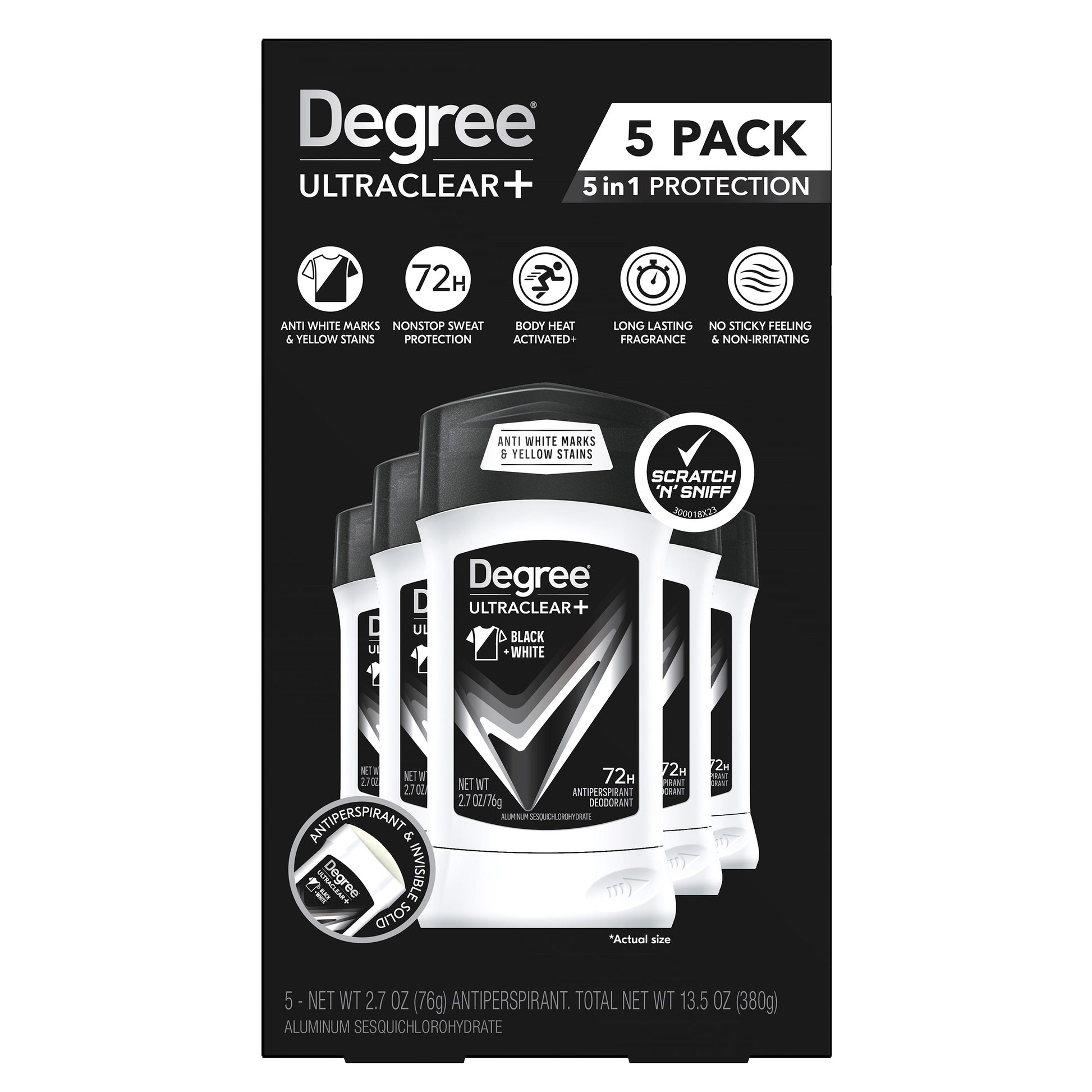 DEGREE ULTRACLEAR PLUS ANTIPERSPIRANT 5/2.70Z
