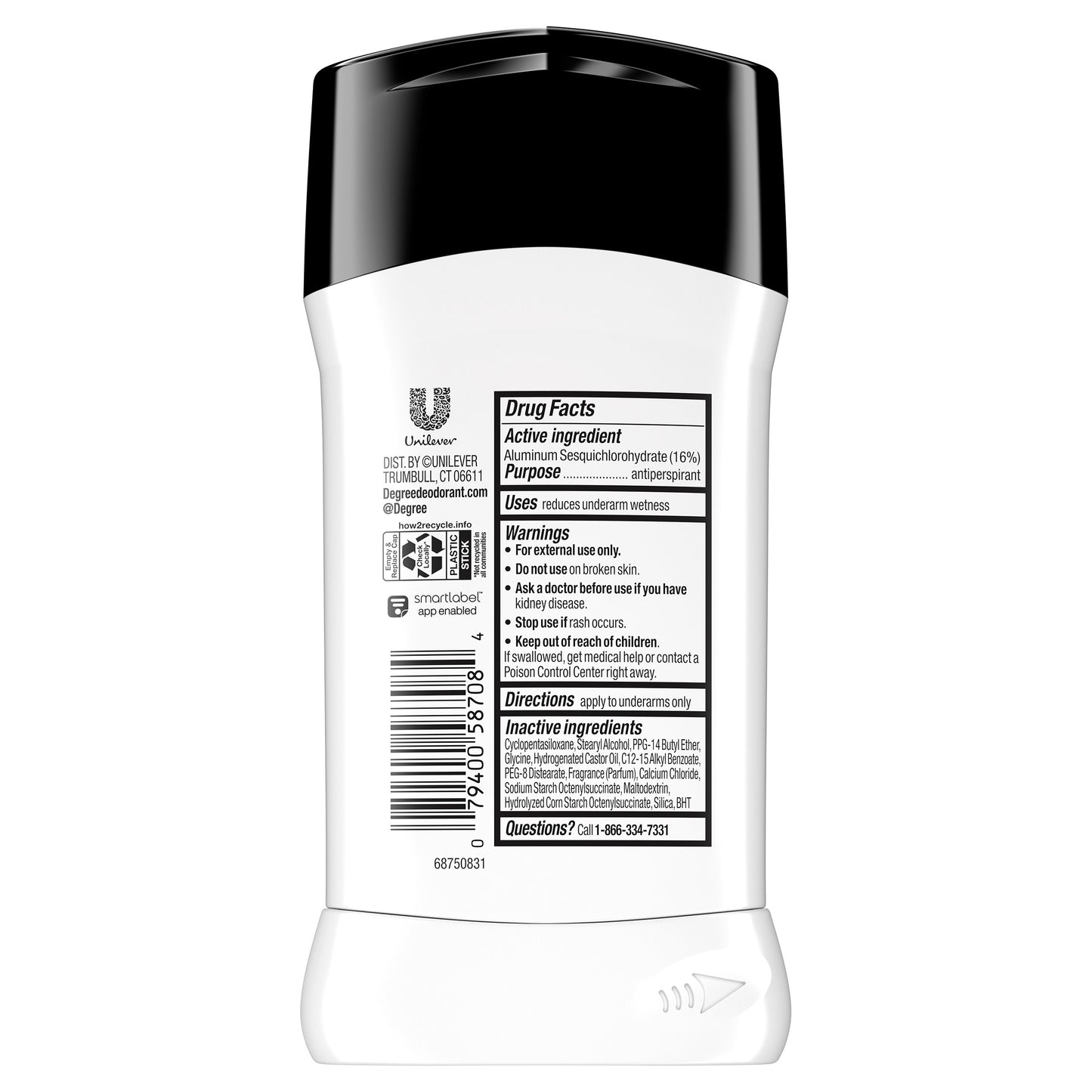 DEGREE ULTRACLEAR PLUS ANTIPERSPIRANT 5/2.70Z