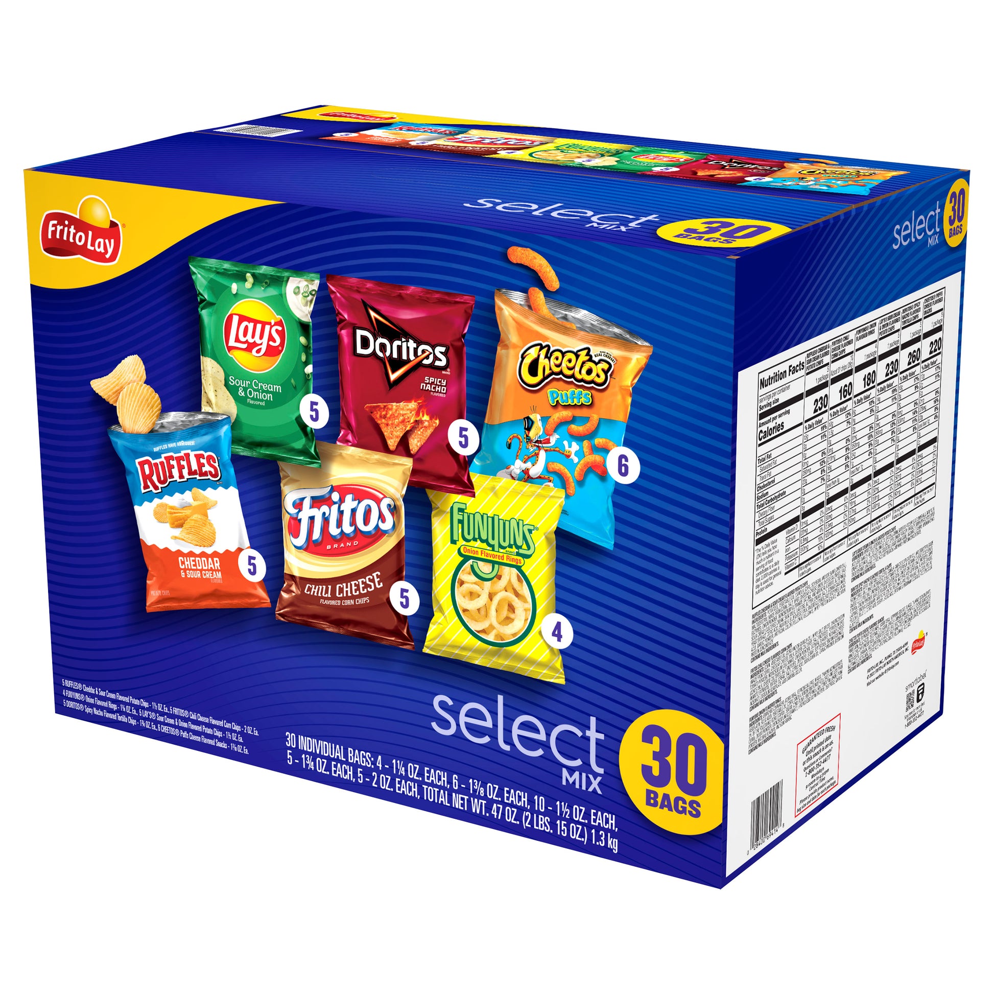 FRITO LAY SELECT MIX VARIETY 30 CT