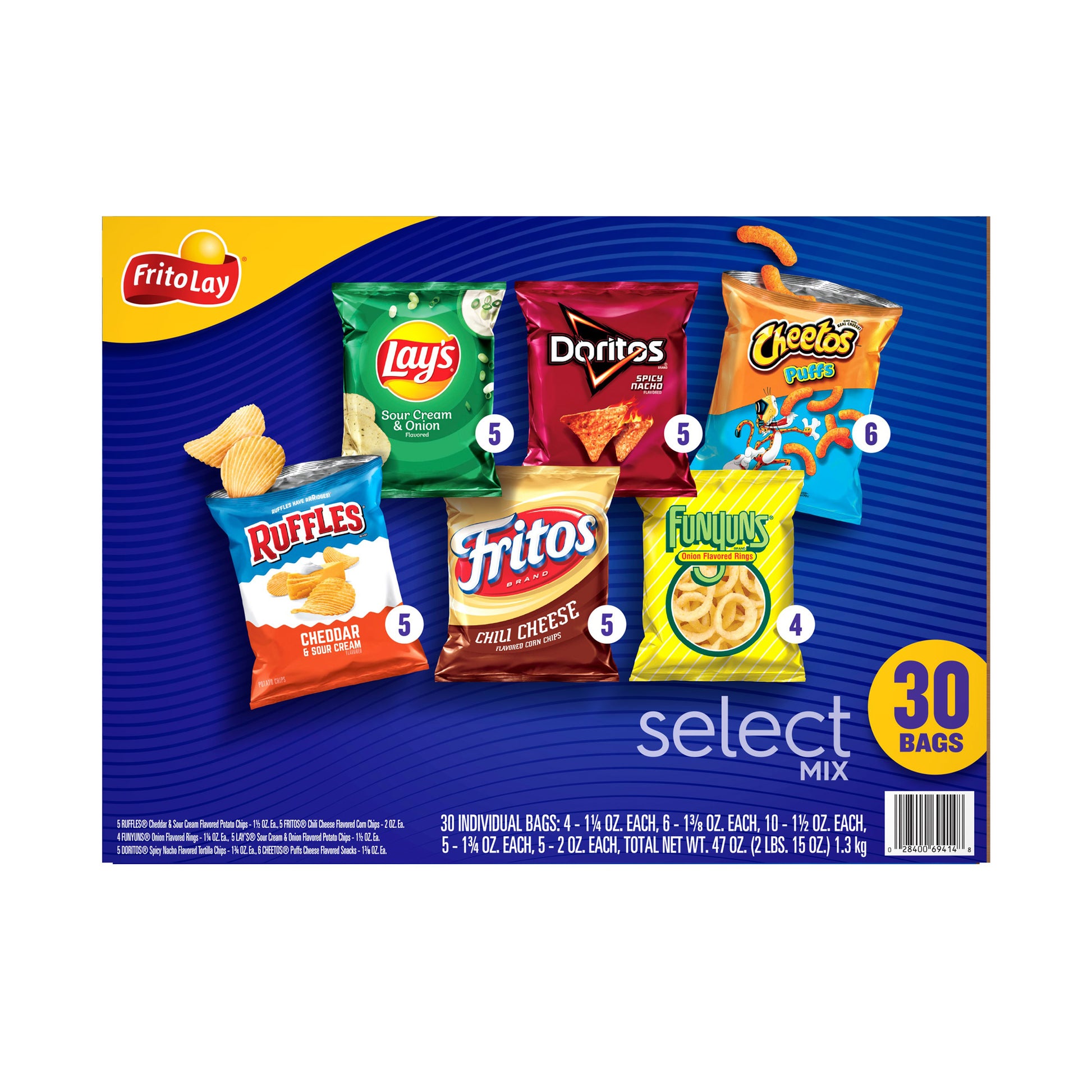 FRITO LAY SELECT MIX VARIETY 30 CT