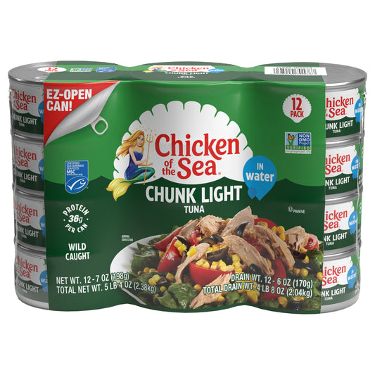 CHICKEN OF THE SEA CHUNK LIGHT TUNA 12/7 OZ