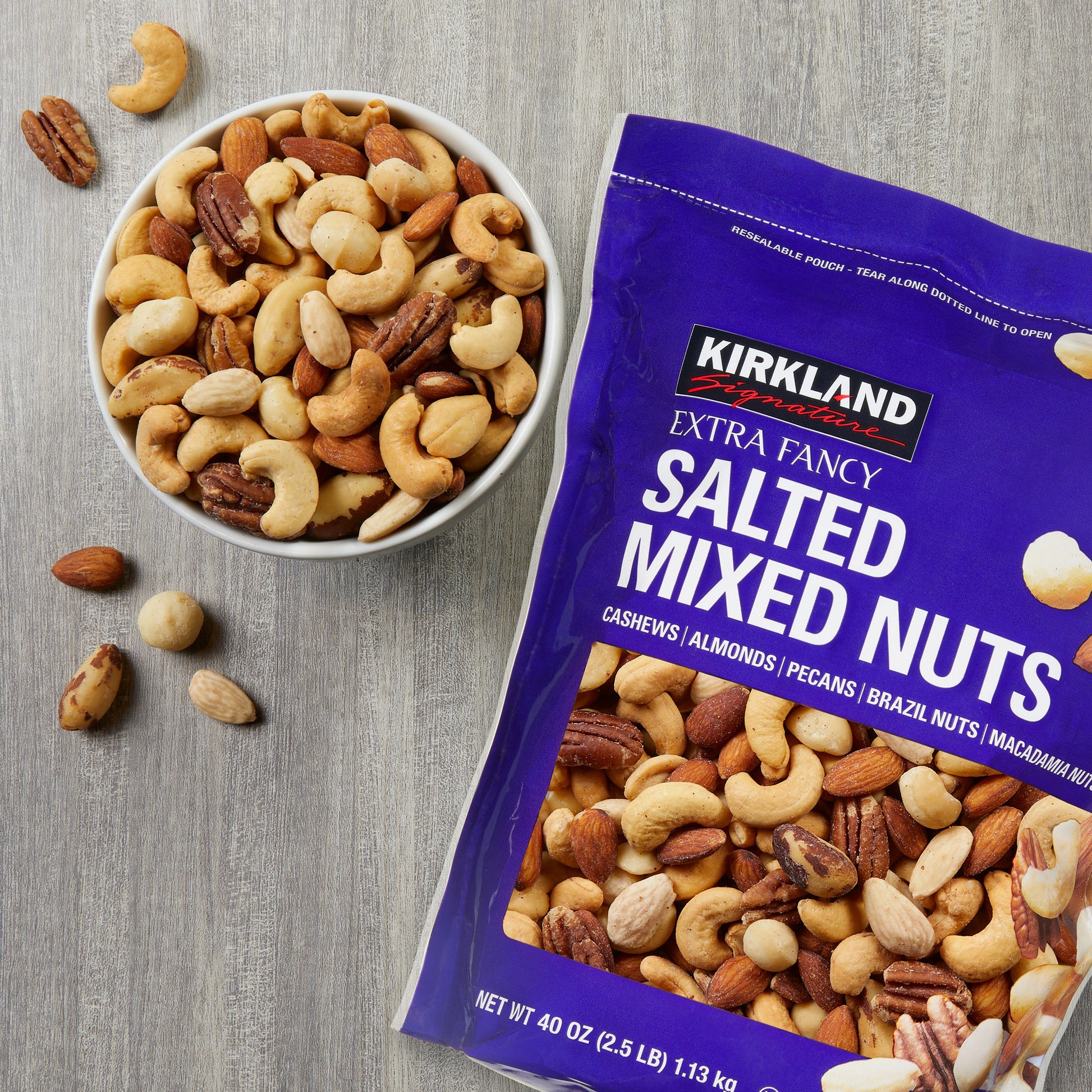 KIRKLAND SIGNATUR FANCY MIXED NUTS 40 OZ
