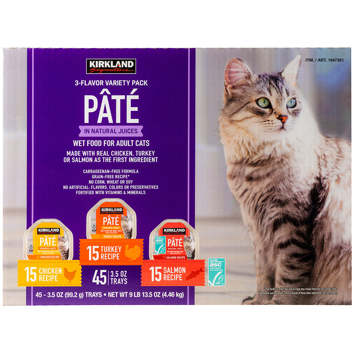 KIRKLAND SIGNATURE CAT FOOD PATE VARIETY 45/3.5 OZ