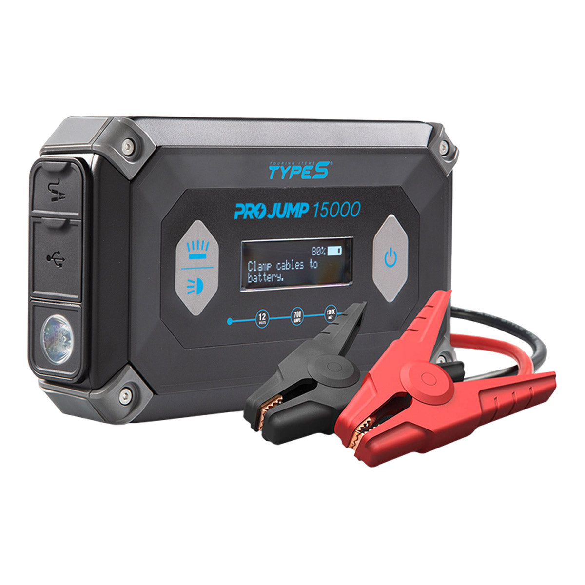 DEWALT 2000A LITHIUM JUMP STARTER/INFLATOR • 2-60W USB-C / 1-15W USB-A