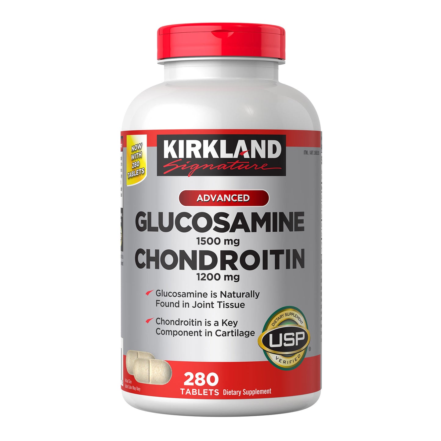KIRKLAND SIGNATURE GLUCOSAMINE 1500 CHONDROITIN 1200 280CT