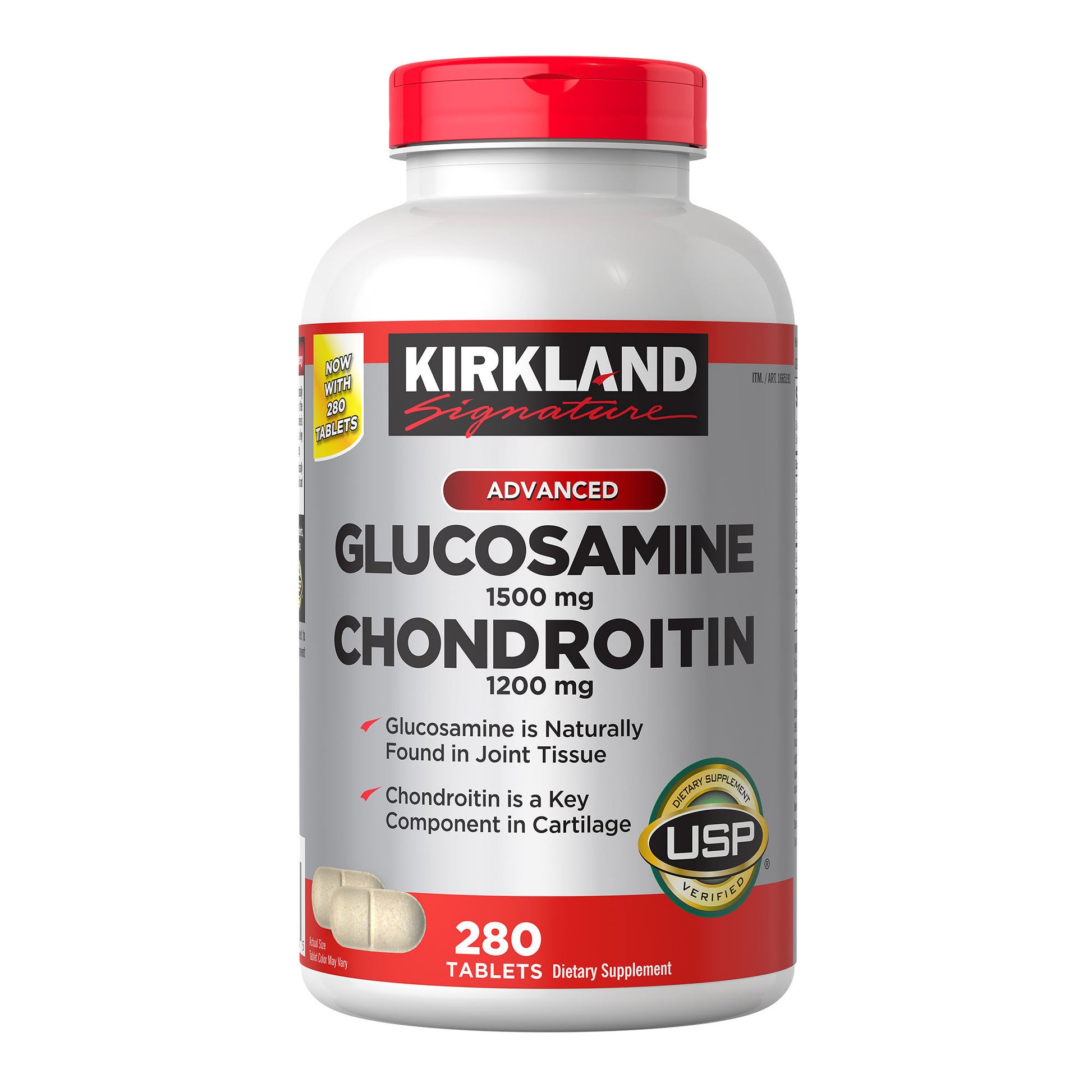 KIRKLAND SIGNATURE GLUCOSAMINE 1500 CHONDROITIN 1200 280CT