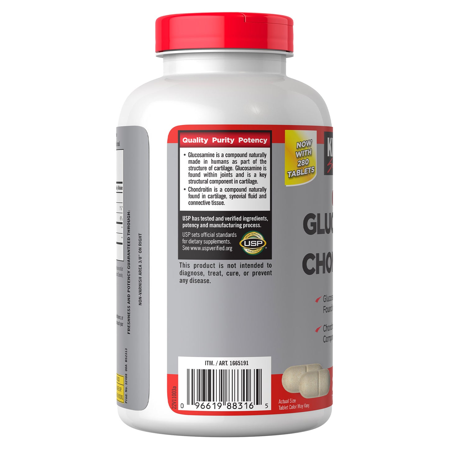 KIRKLAND SIGNATURE GLUCOSAMINE 1500 CHONDROITIN 1200 280CT