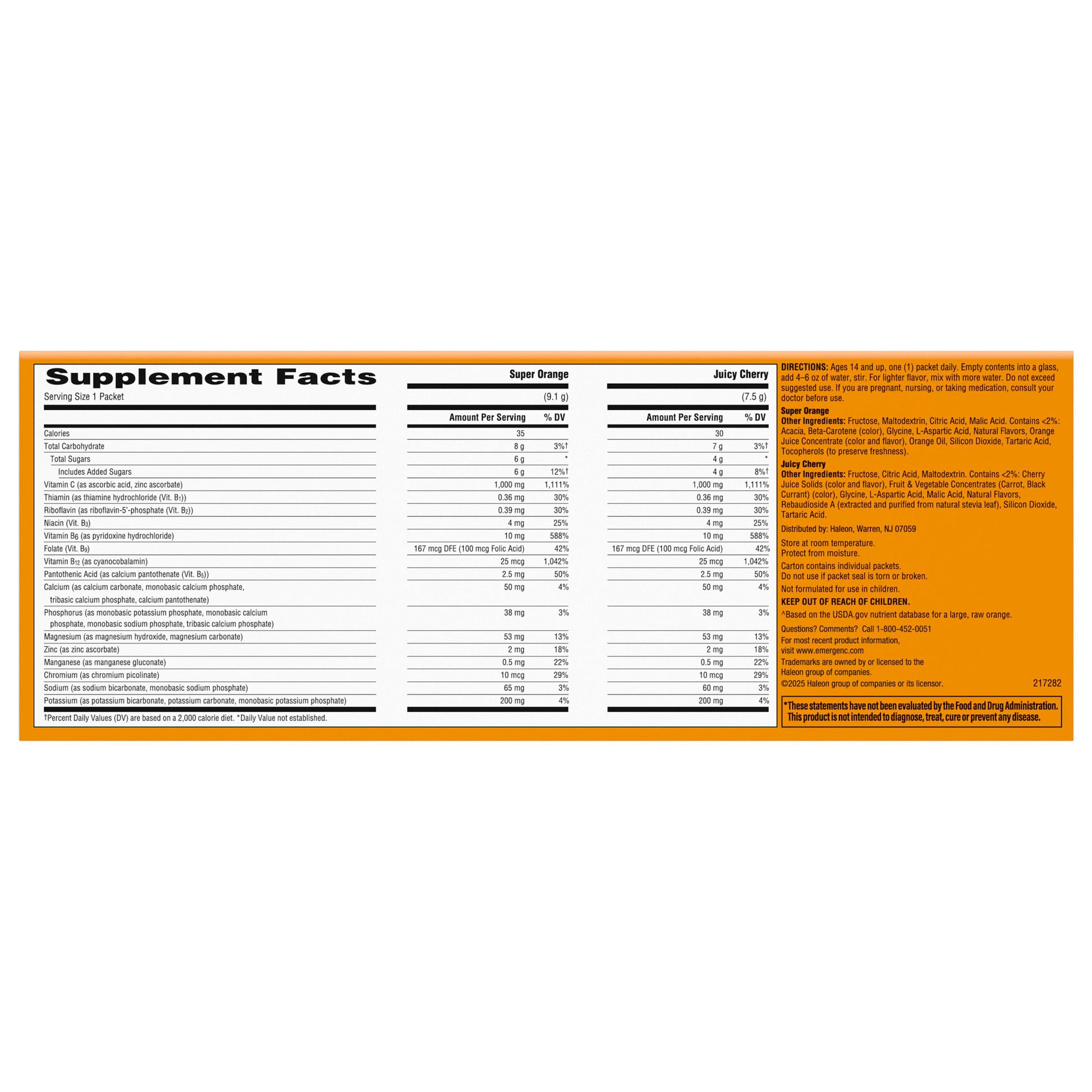 EMERGEN-C VITAMIN C 1000MG 12OCT VARIETY PACK