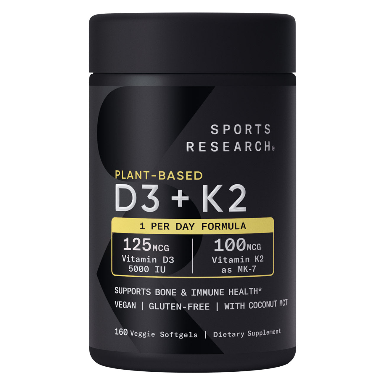 SPORTS RESEARCH PLANT BASED VITAMIN D3 + K2 160CT