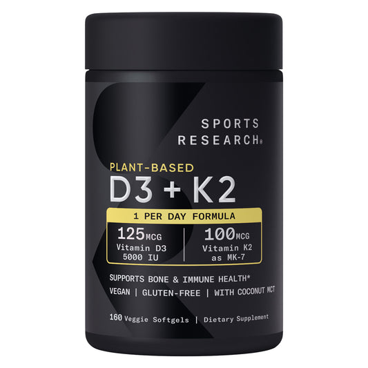 SPORTS RESEARCH PLANT BASED VITAMIN D3 + K2 160CT