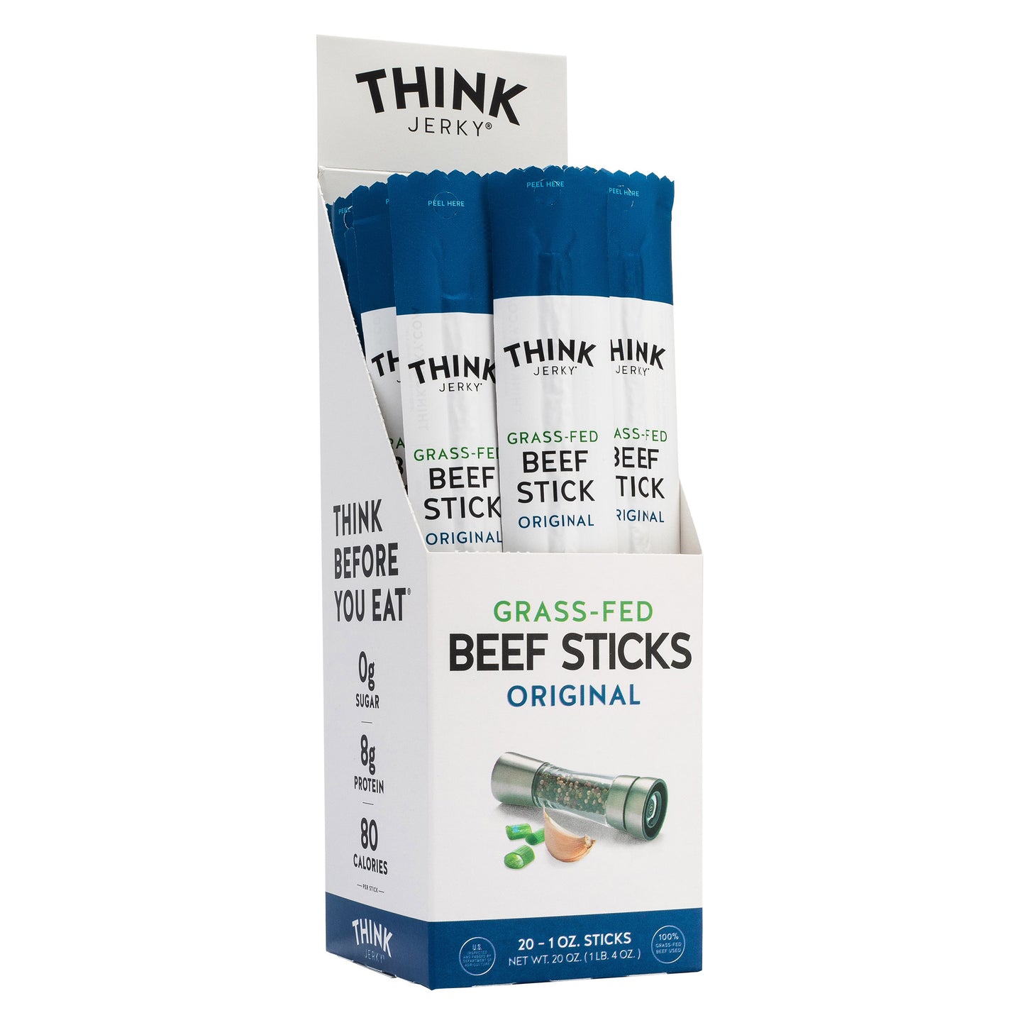 CHOMPS GRASS-FED SMOKEY BBQ BEEF STICKS 12/1.15 OZ