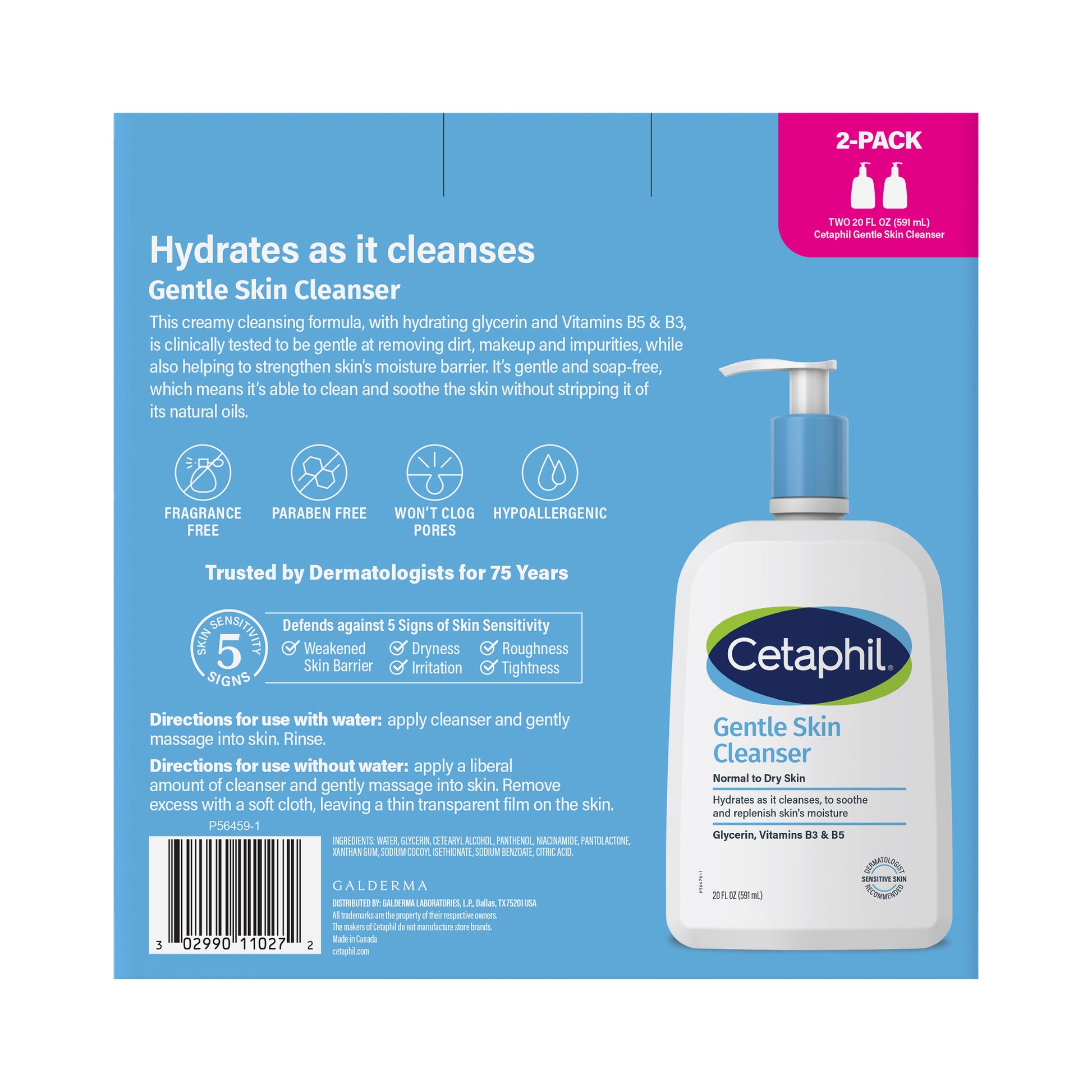 Cetaphil Gentle Skin Cleanser 2/20 fl oz