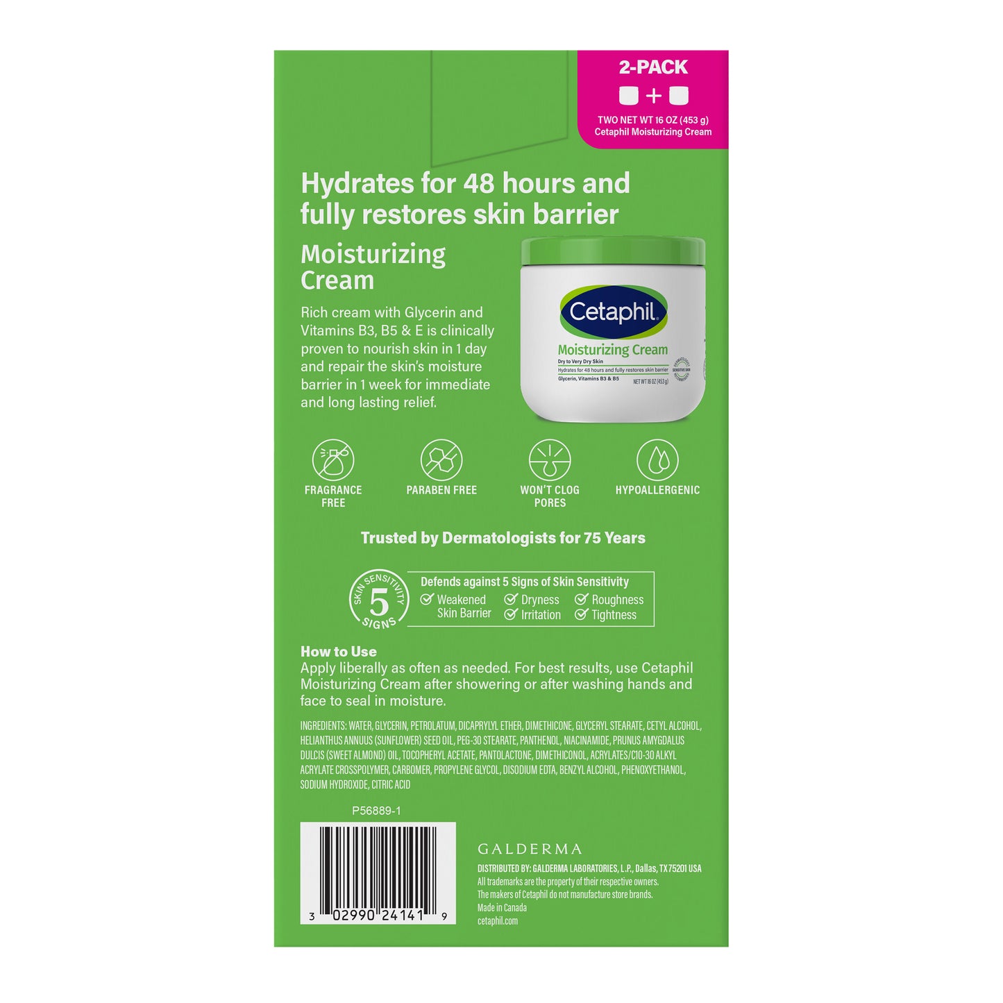 Cetaphil Moisturizing Cream Ultimate 20 oz + 16 oz