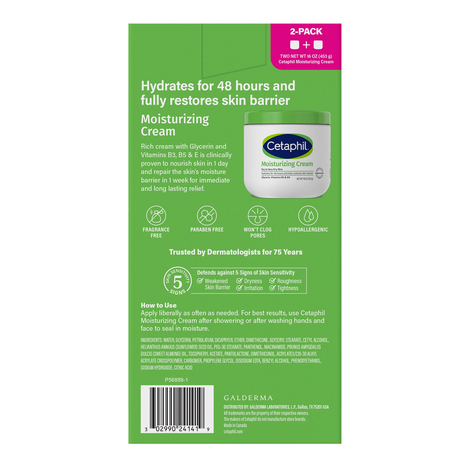 Cetaphil Moisturizing Cream Ultimate 20 oz + 16 oz