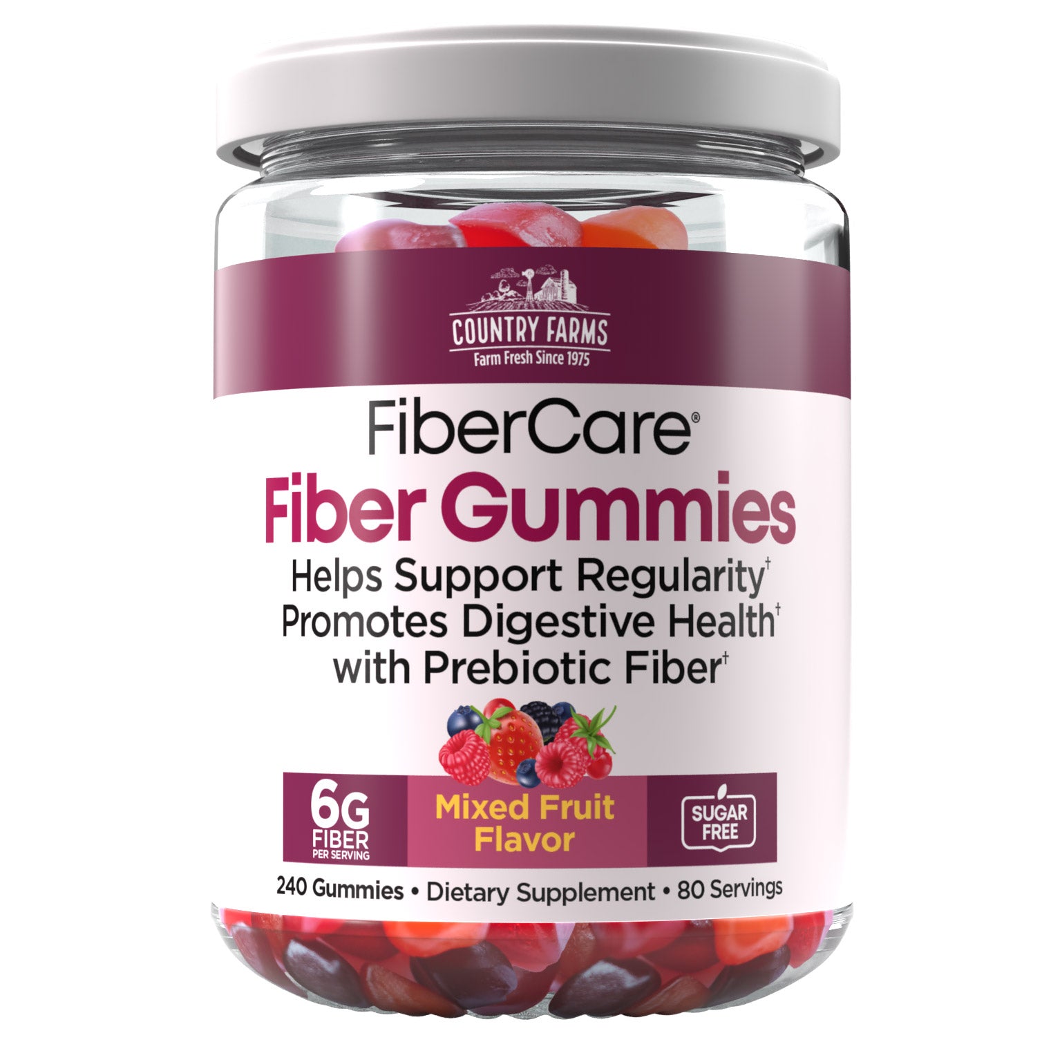 COUNTRY FARMS FIBER CARE GUMMIES 6G SUGAR FREE 240CT