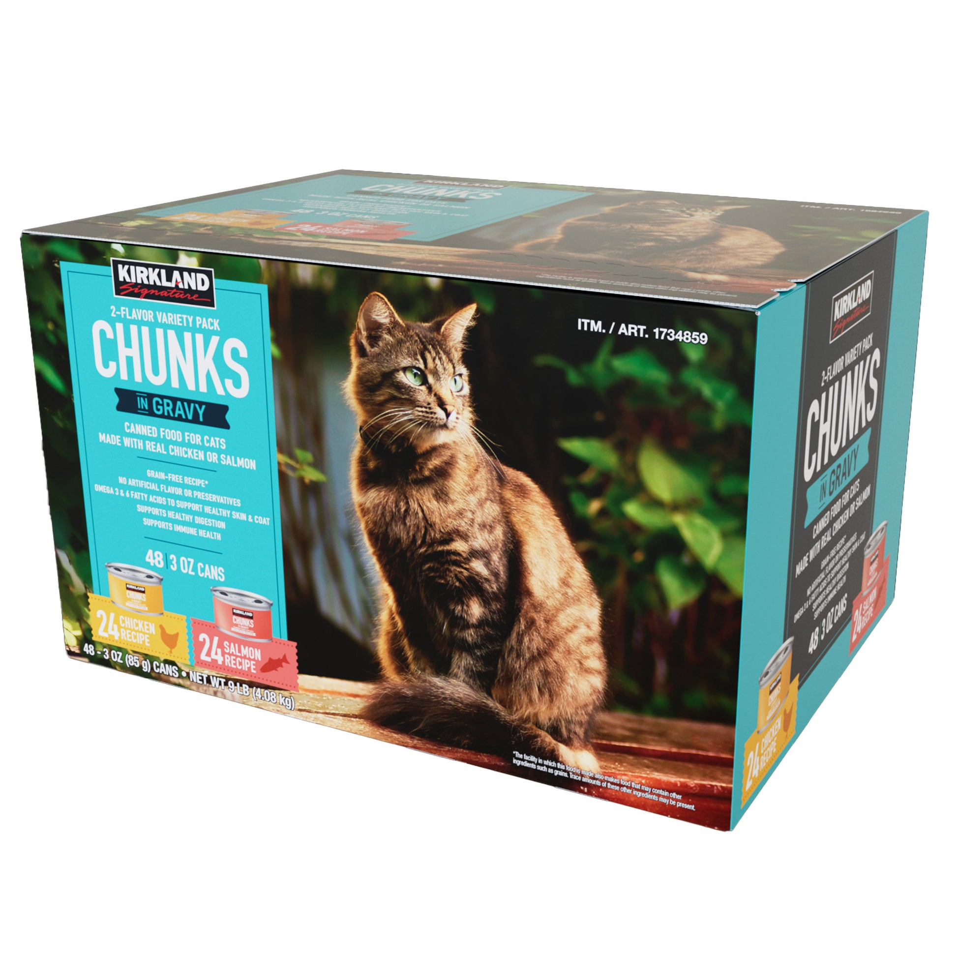 KIRKLAND SIGNATURE CAT FOOD CHUNK VARIETY 48/3 OZ