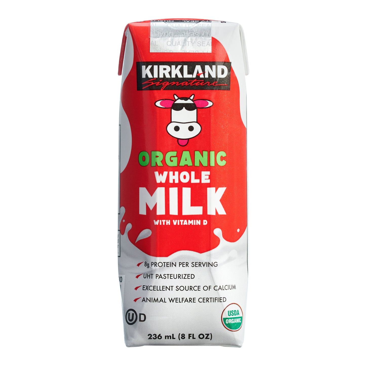 KIRKLAND SIGNATURE ORGANIC WHOLE MILK 18/8 OZ