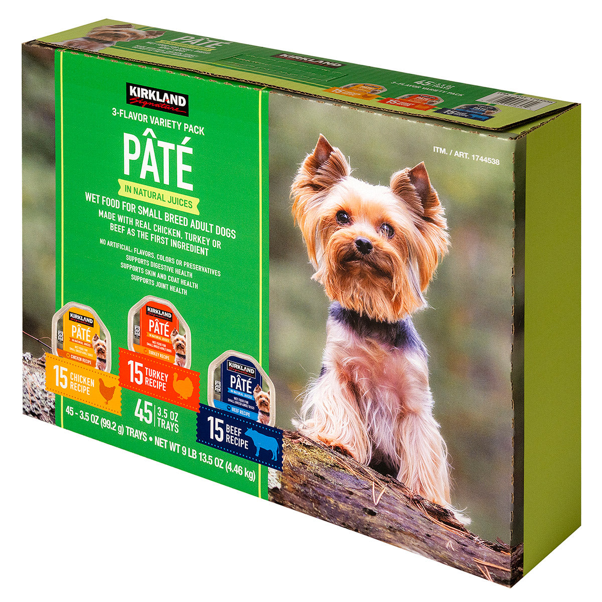 KIRKLAND SIGNATURE DOG FOOD PATE VARIETY 45/3.5 OZ