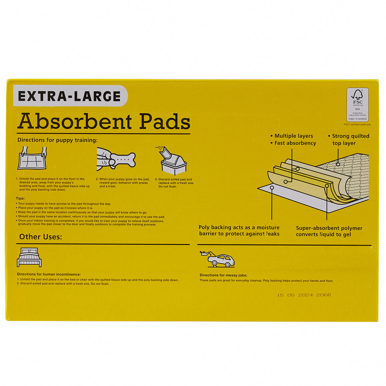 KIRKLAND SIGNATURE ABSORBENT PADS 100 23 "X 30" PADS