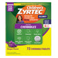 CHILDREN'S ZYRTEC CHEWABLE TABLETS 10MG DYE-FREE 72CT