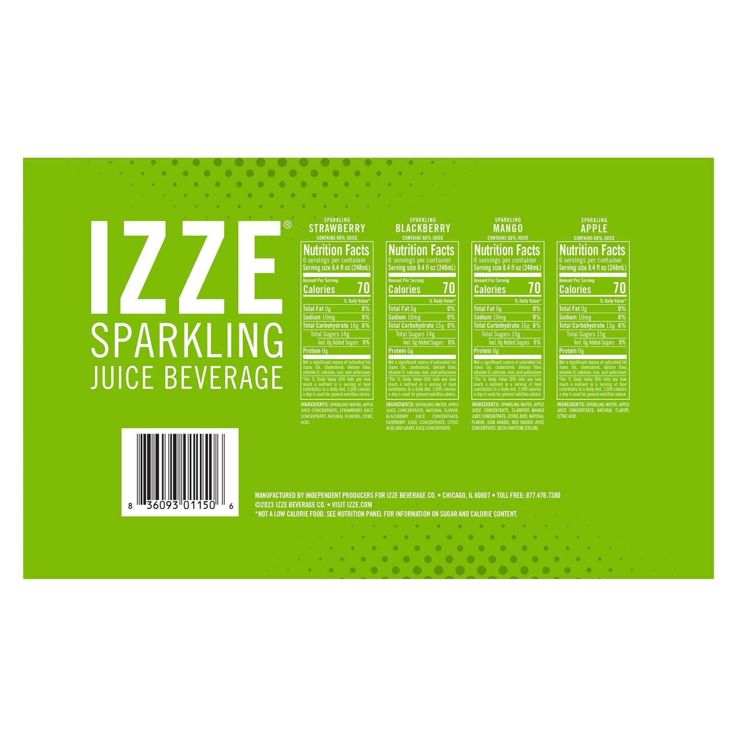 SAVE IZZE SPARKLING JUICE DRINK 24/8.4 OZ
