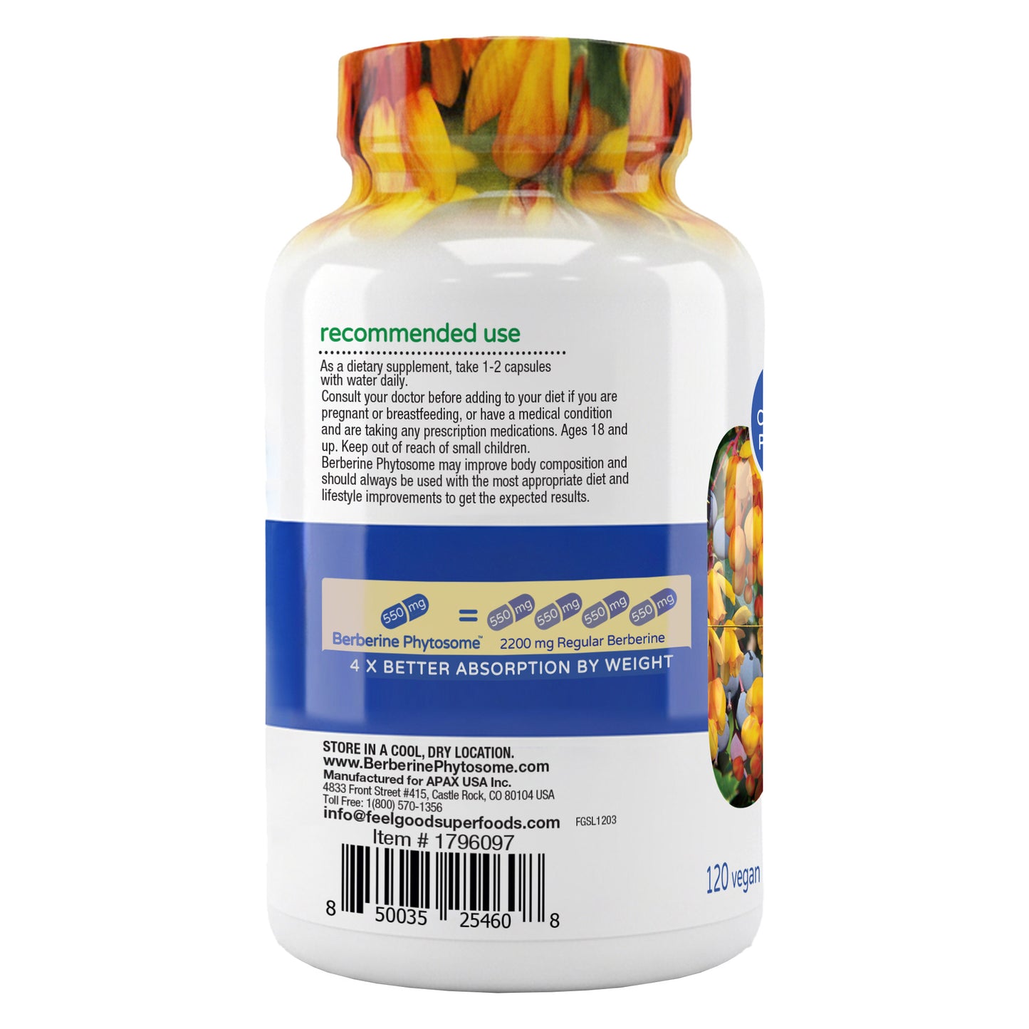 FEELGOOD BERBERINE PHYTOSOME 120CT