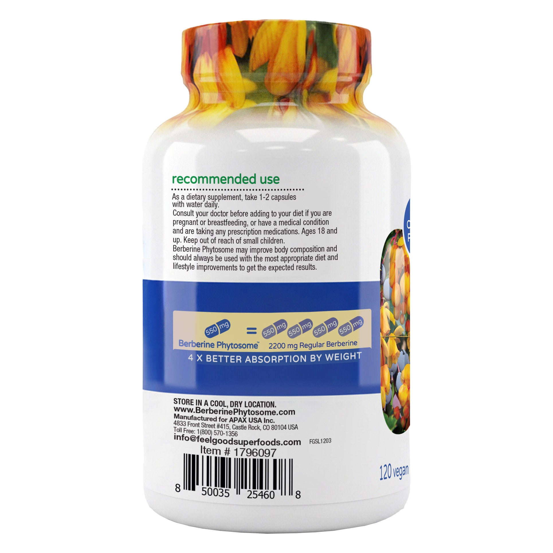 FEELGOOD BERBERINE PHYTOSOME 120CT