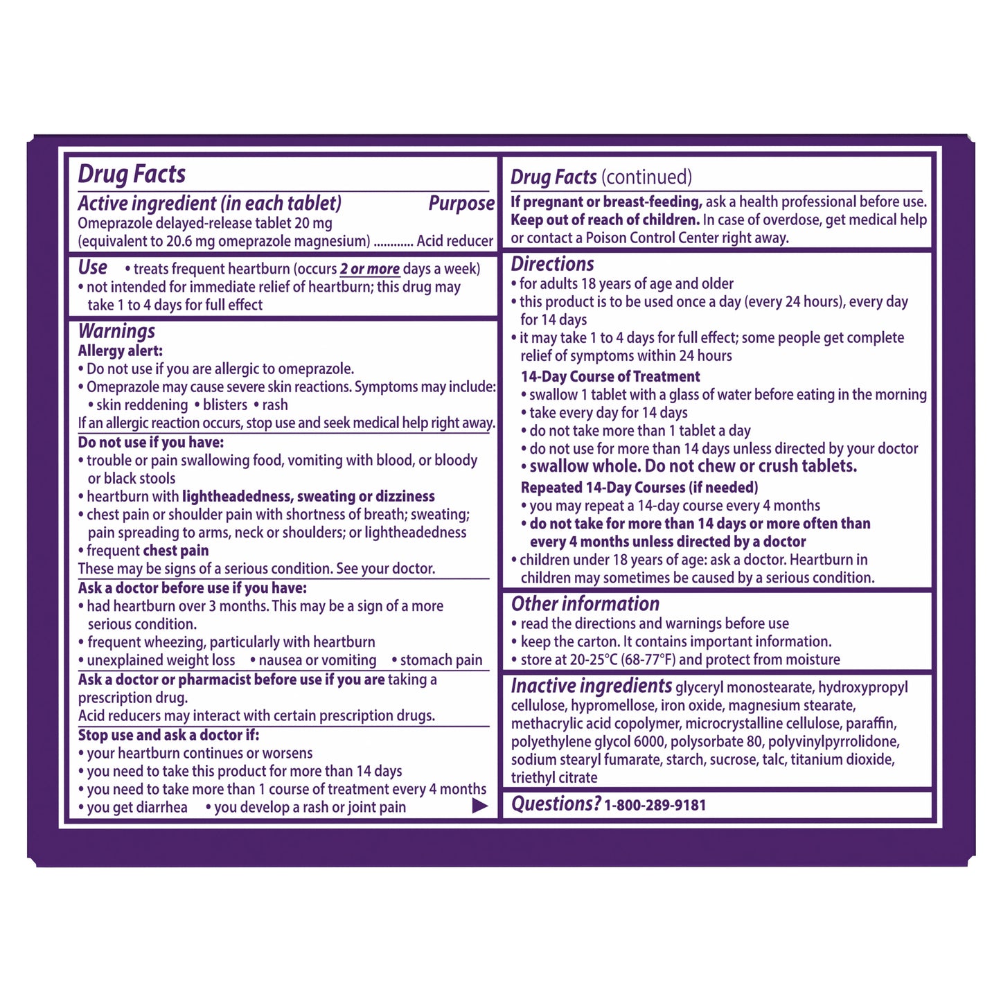 PRILOSEC OTC TABLET 3X I4 COUNT
