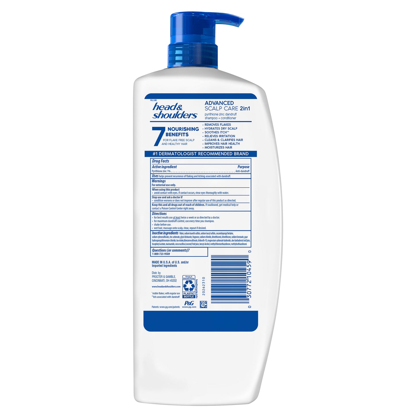 HEAD & SHOULDERS 2IN1 ADVANCED SCALP ALOE & COCONUT 400Z