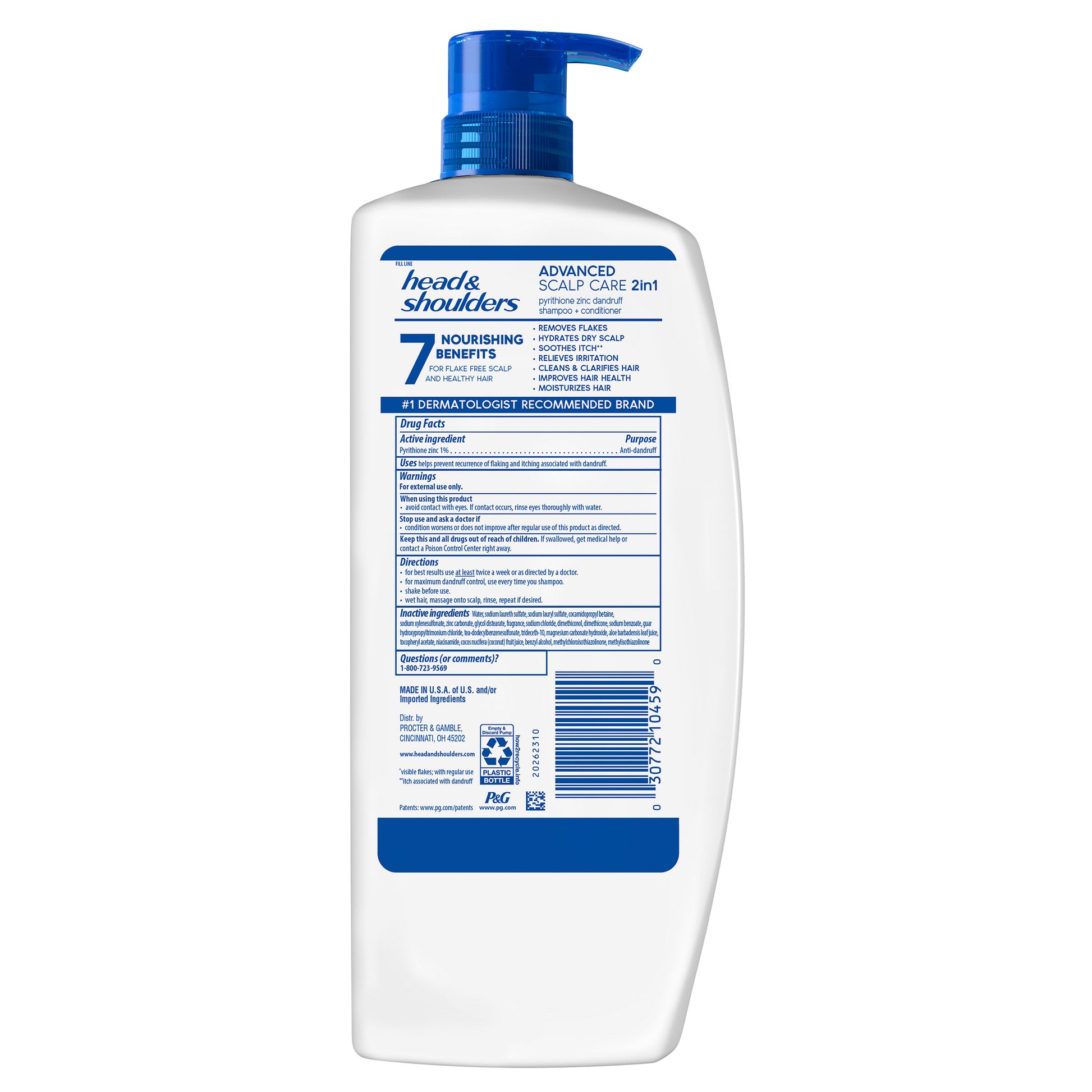 HEAD & SHOULDERS 2IN1 ADVANCED SCALP ALOE & COCONUT 400Z