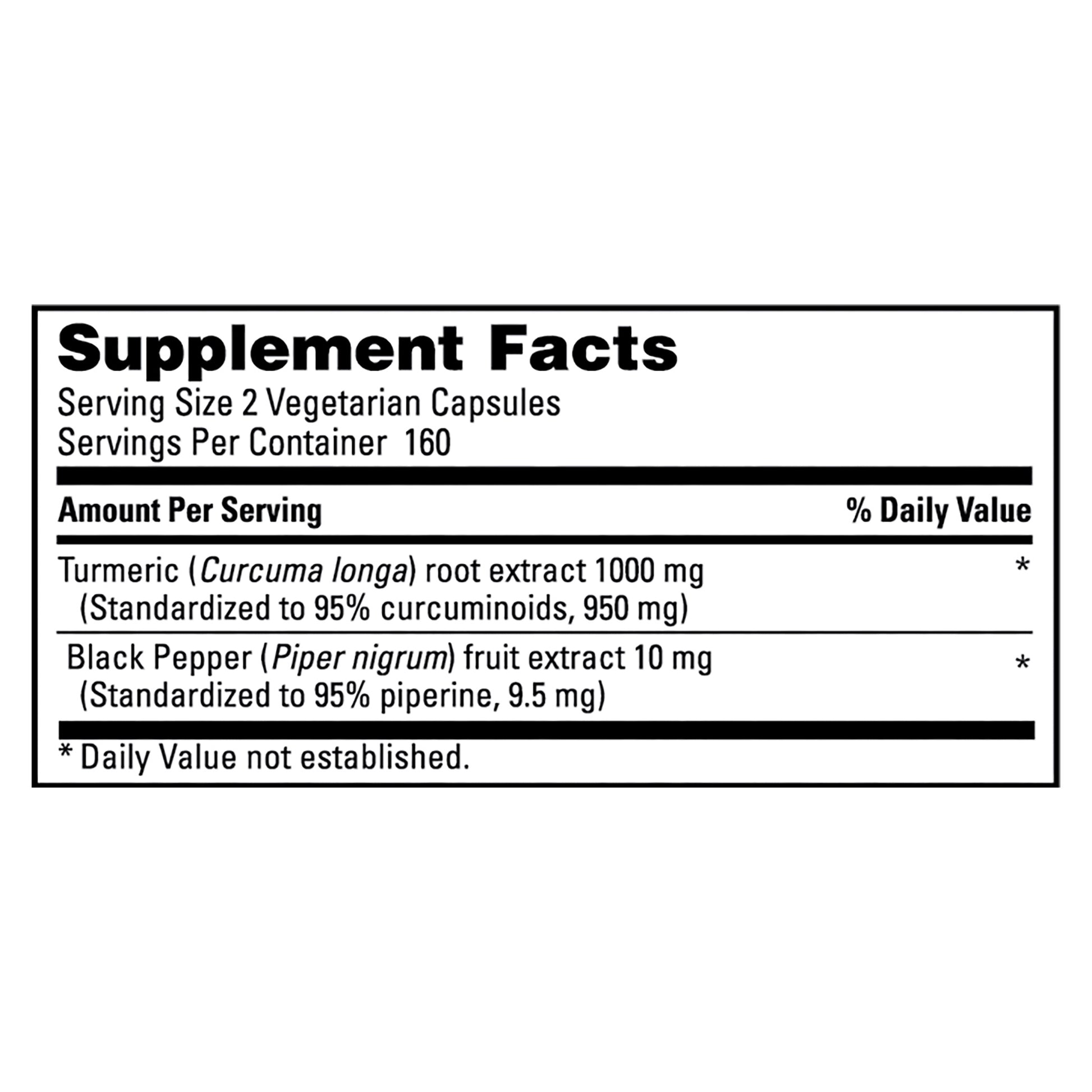 KIRKLAND SIGNATURE TURMERIC BLACK PEPPER 1000MG 320CT