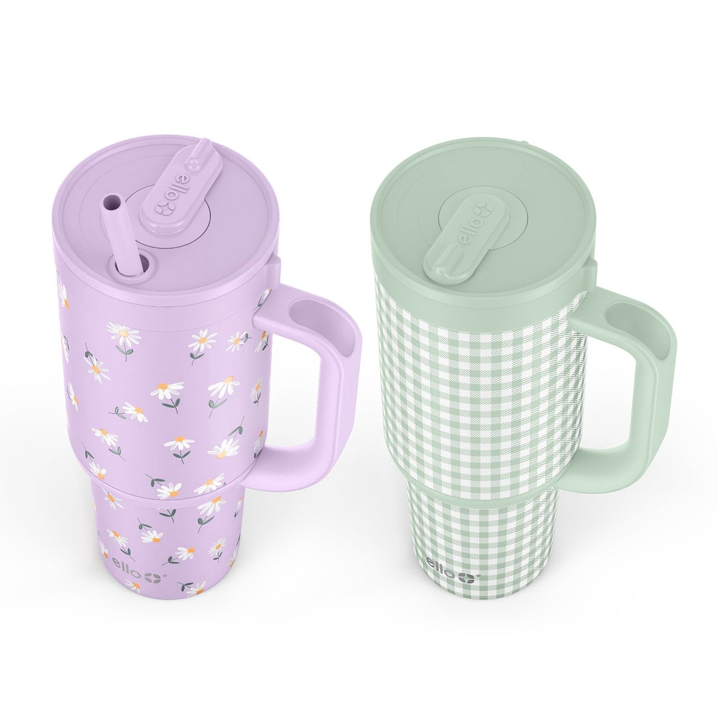 Ello Oasis 30oz Stainless Steel Tumbler with Handle, 100% Leakproof, 2-Pack