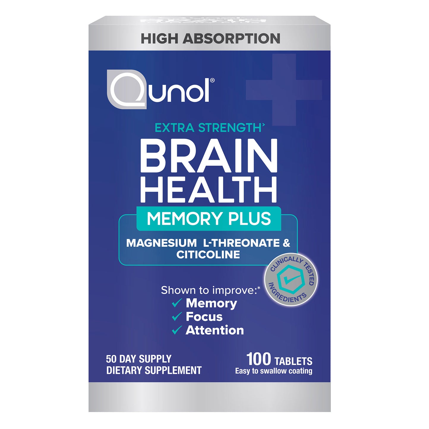 QUNOL BRAIN HEALTH MEMORY PLUS 100CT