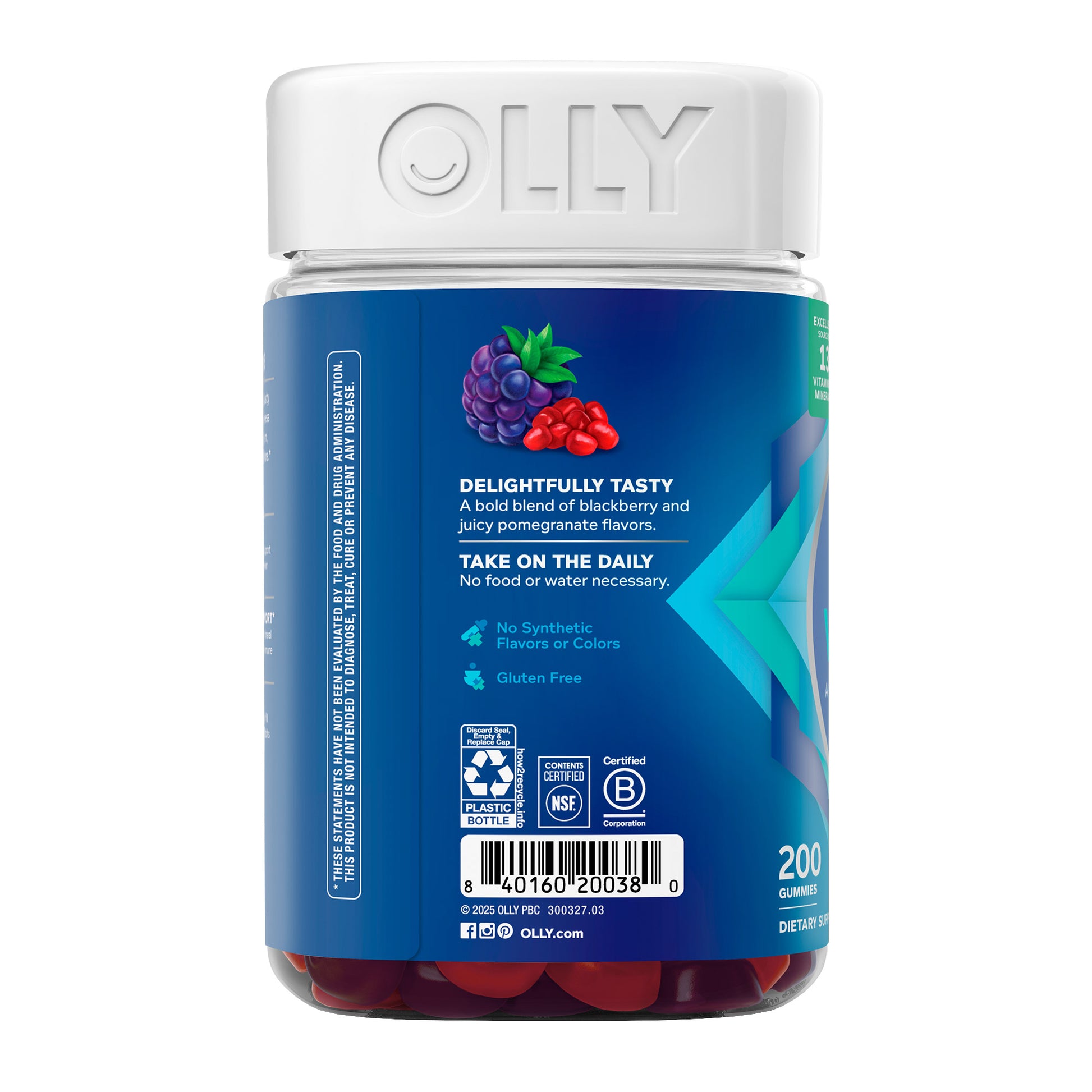 OLLY MEN'S MULTIVITAMIN GUMMIES 200 COUNT