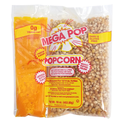 Gold Medal Mega Pop Popcorn Kits, 12 oz. kit, 24 ct.